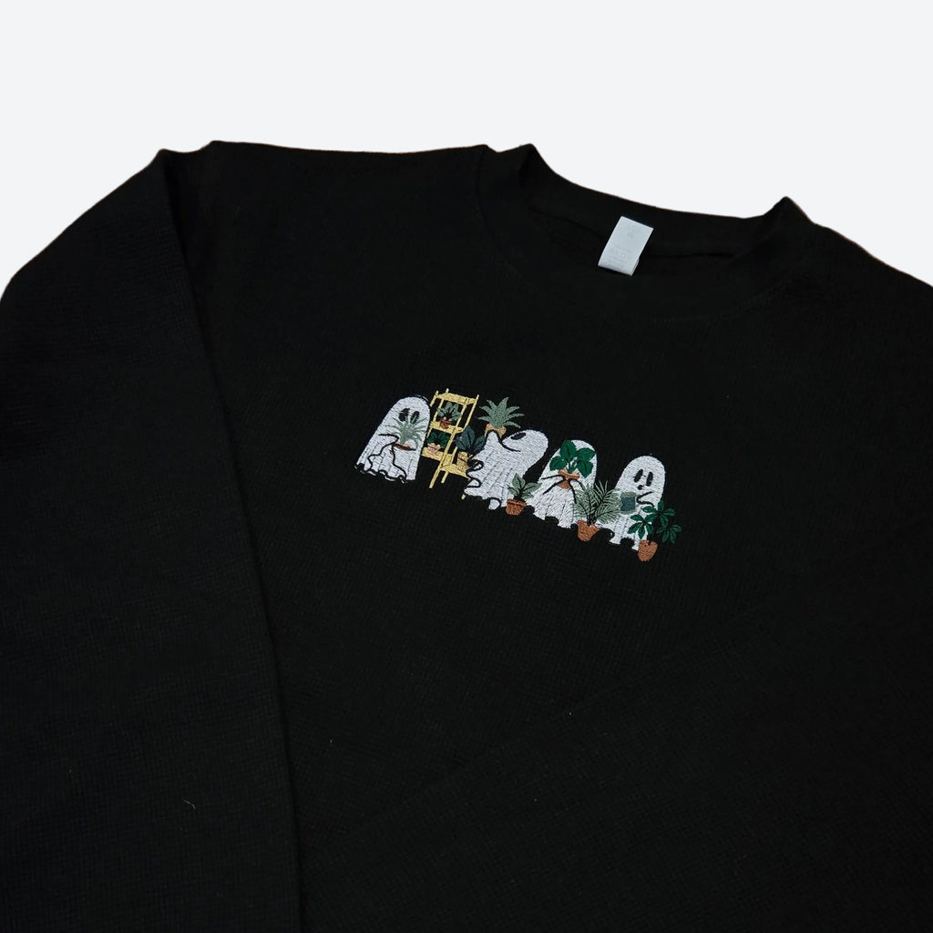 Waffle Knit Spooky Ghost Sweater