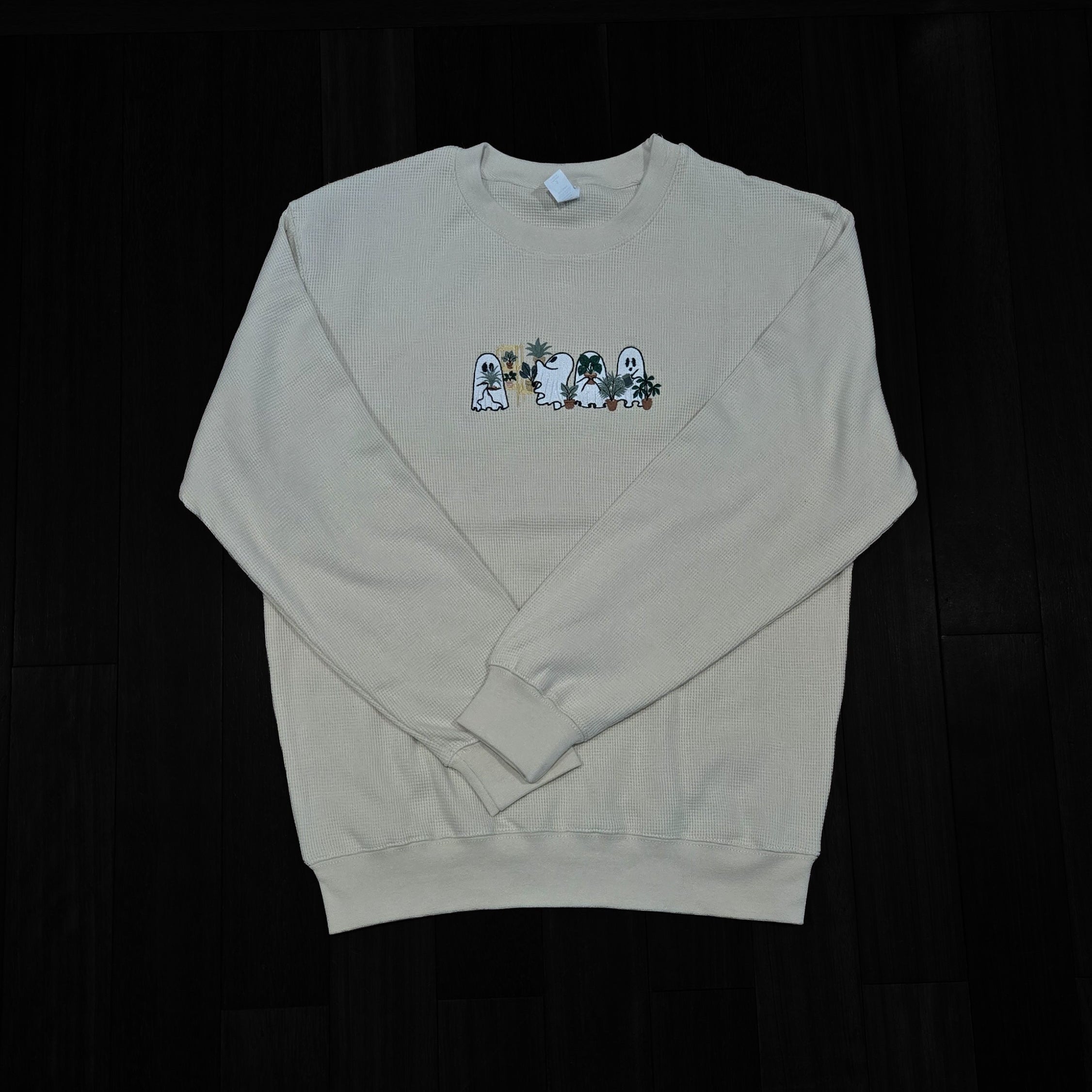 Waffle Knit Spooky Ghost Sweater