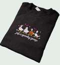 Waffle Knit Spooky Goose Sweater
